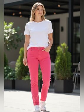 ESCADA CORAL STRAIGHT DENIM JEANS SZ 40 / 10